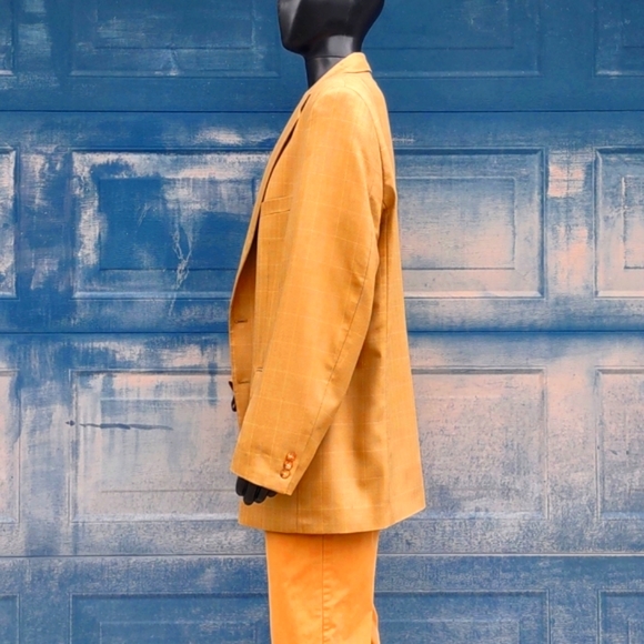 Alan Flusser MEN'S Silk & Worsted Wool Luxury Blend Window Paigne Blazer - Picture 13 of 17